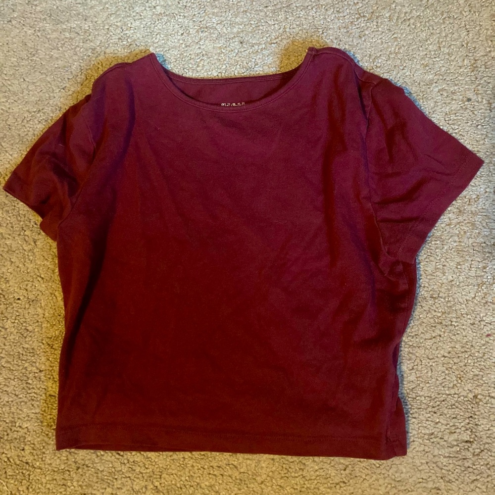 Maroon crop top